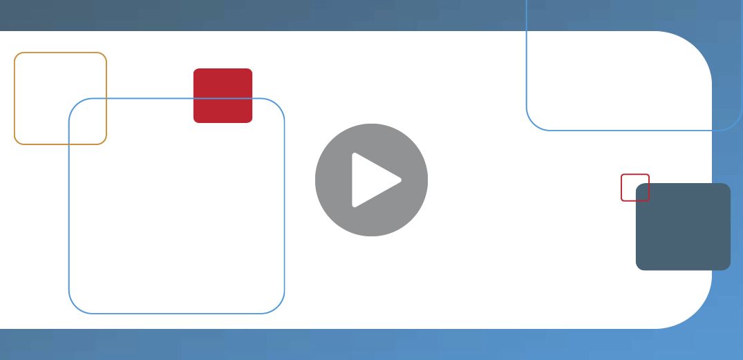 A video player thumbnail with a play icon in the middle
